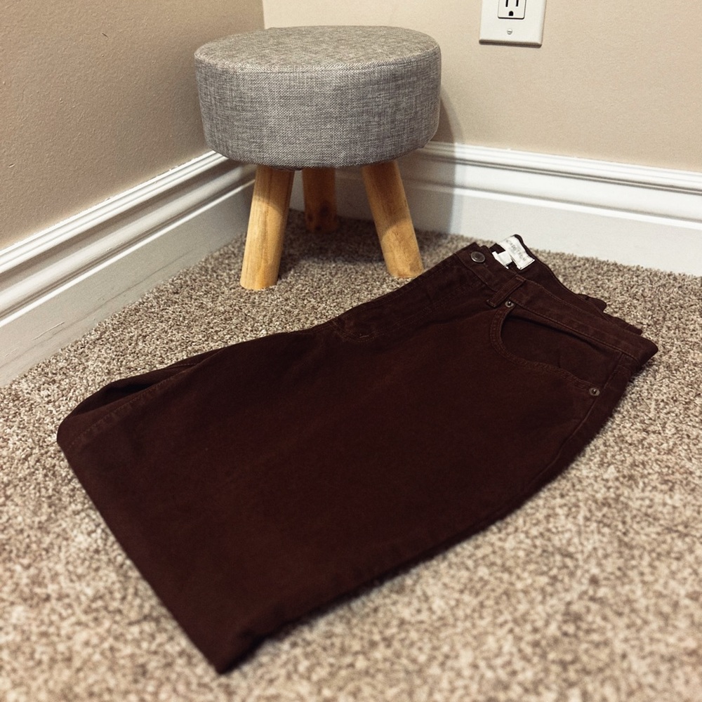 dark brown jeans